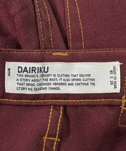 DAIRIKU（ダイリク）その他 赤 サイズ:31(M位) メンズ/2200613567077