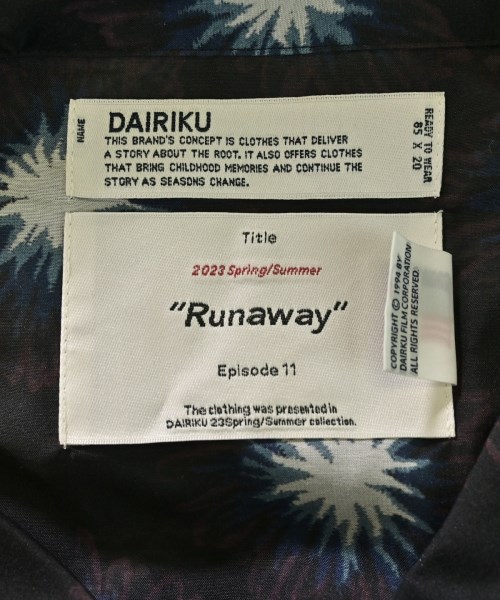 DAIRIKU（ダイリク）カジュアルシャツ 黒 サイズ:L メンズ/2200663357192