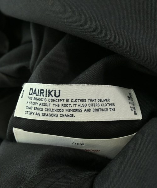 DAIRIKU（ダイリク）テーラードジャケット 黒 サイズ:M メンズ/2200678794012