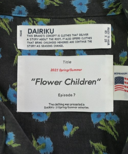 DAIRIKU（ダイリク）カジュアルシャツ 黒 サイズ:M メンズ/2200679424048