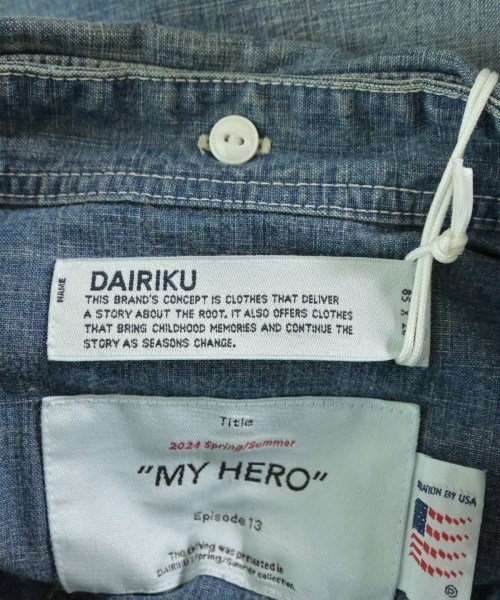 DAIRIKU（ダイリク）カジュアルシャツ 青 サイズ:S メンズ/2200678932032