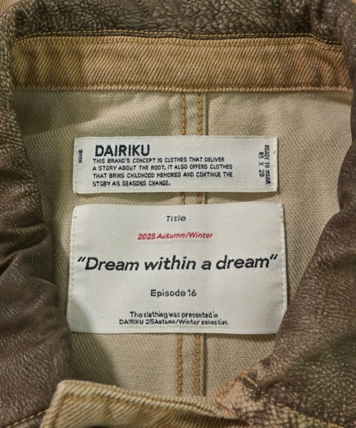 DAIRIKU（ダイリク）カバーオール ベージュ サイズ:M メンズ/2200701355012