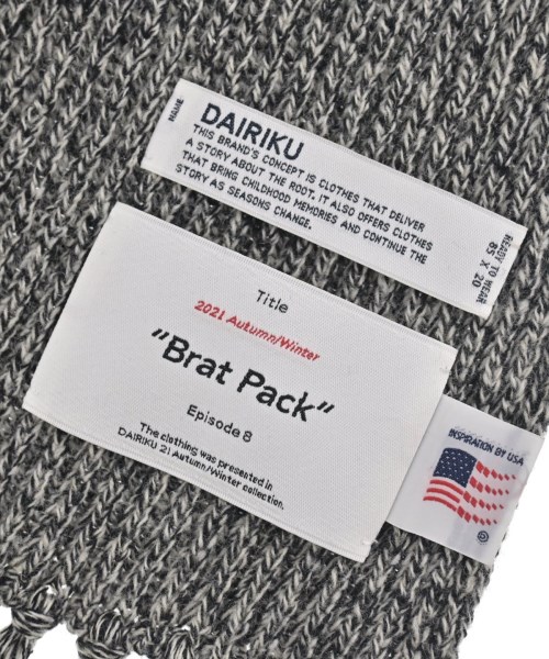 DAIRIKU（ダイリク）マフラー グレー サイズ:- メンズ/2200654828311