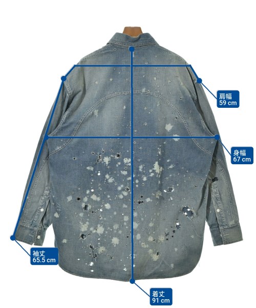 DAIRIKU（ダイリク）カジュアルシャツ 青 サイズ:M メンズ/2200656807079