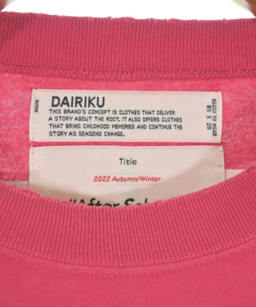 DAIRIKU（ダイリク）Tシャツ・カットソー ピンク サイズ:F メンズ/2200658186035