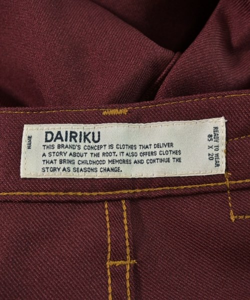 DAIRIKU（ダイリク）その他 赤 サイズ:27(XS位) メンズ/2200716745020