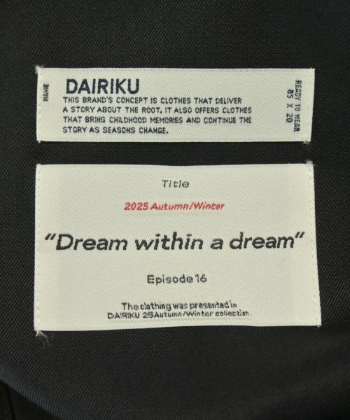 DAIRIKU（ダイリク）カジュアルジャケット 黒 サイズ:M メンズ/2200716899075