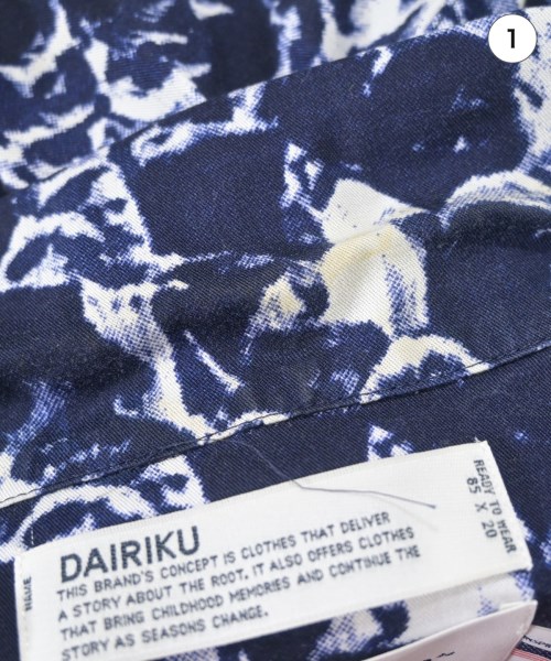 DAIRIKU（ダイリク）カジュアルシャツ 紺 サイズ:M メンズ/2200650673021