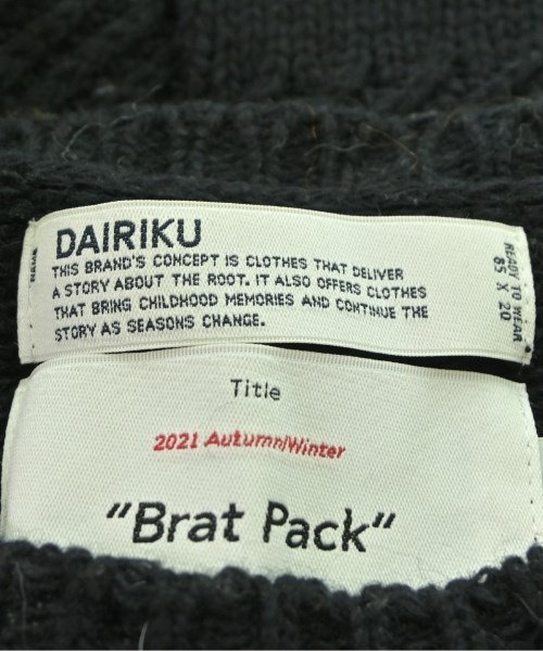 DAIRIKU（ダイリク）ニット・セーター 黒 サイズ:F メンズ/2200641426049