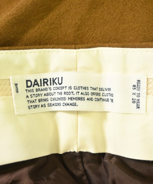 DAIRIKU（ダイリク）その他 茶 サイズ:29(S位) メンズ/2200702907012
