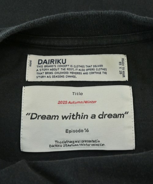 DAIRIKU（ダイリク）Tシャツ・カットソー 黒 サイズ:L メンズ/2200705755061