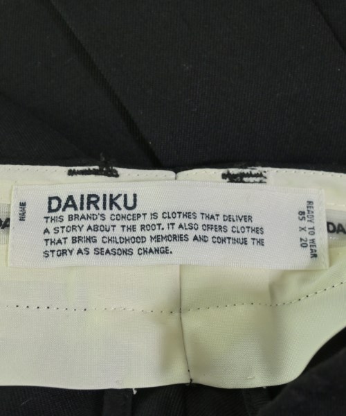 DAIRIKU（ダイリク）スラックス 黒 サイズ:6(L位) メンズ/2200706599053