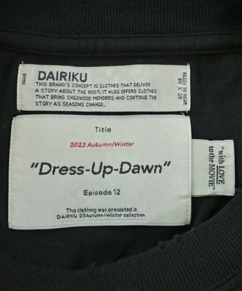 DAIRIKU（ダイリク）Tシャツ・カットソー 黒 サイズ:F メンズ/2200662820079