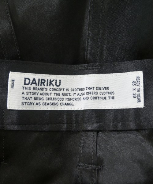 DAIRIKU（ダイリク）スラックス 黒 サイズ:29(S位) メンズ/2200664624170