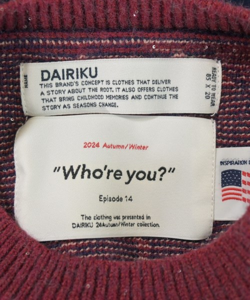 DAIRIKU（ダイリク）ニット・セーター 紺 サイズ:L メンズ/2200736984126