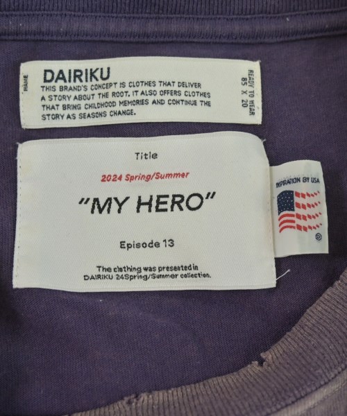 DAIRIKU（ダイリク）Tシャツ・カットソー 紫 サイズ:F メンズ/2200724623037