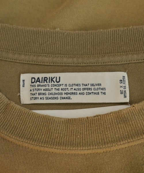 DAIRIKU（ダイリク）Tシャツ・カットソー カーキ サイズ:F メンズ/2200721214320