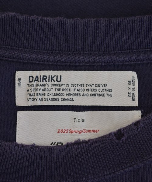 DAIRIKU（ダイリク）Tシャツ・カットソー 紺 サイズ:F メンズ/2200721214344