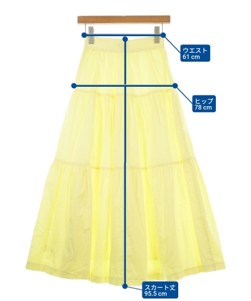 STAUD（スタウド）ロング・マキシ丈スカート 黄 サイズ:XS レディース/2200630627136