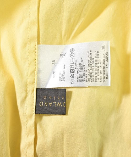 TOMORROWLAND collection（トゥモローランドコレクション）カジュアルシャツ 黄 サイズ:36(S位) レディース/2200613546072