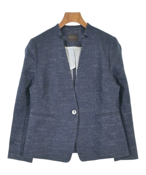 TOMORROWLAND collection(トゥモローランドコレクション)ノーカラージャケット 紺 サイズ:36(S位)/2200676391022