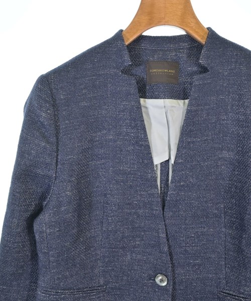 TOMORROWLAND collection（トゥモローランドコレクション）ノーカラージャケット 紺 サイズ:36(S位) レディース/2200676391022
