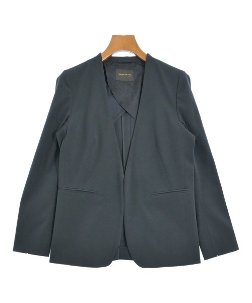 TOMORROWLAND collection(トゥモローランドコレクション)ノーカラージャケット 紺 サイズ:36(S位)/2200701071028