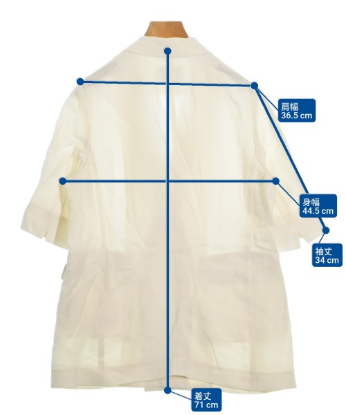 TOMORROWLAND collection（トゥモローランドコレクション）カジュアルジャケット 白 サイズ:36(S位) レディース/2200657201074