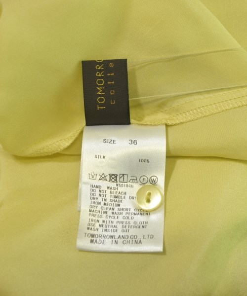 TOMORROWLAND collection（トゥモローランドコレクション）ブラウス 黄 サイズ:36(S位) レディース/2200644283236