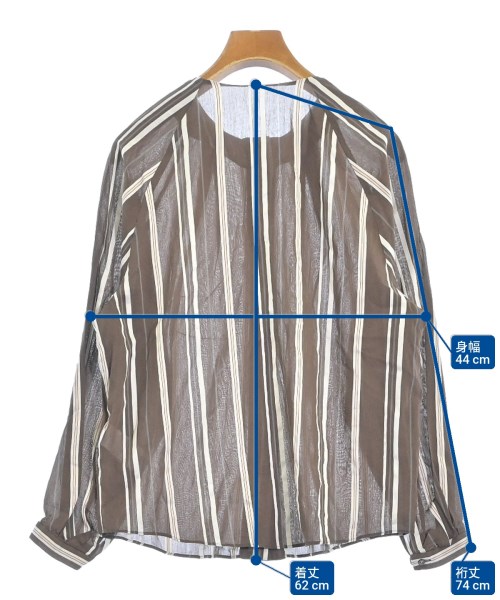 TOMORROWLAND collection（トゥモローランドコレクション）カジュアルシャツ 茶 サイズ:36(S位) レディース/2200662631019