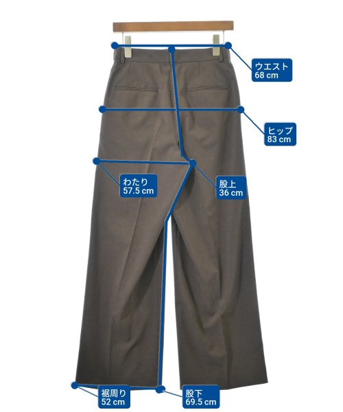 TOMORROWLAND collection（トゥモローランドコレクション）スラックス 茶 サイズ:36(S位) レディース/2200667669208