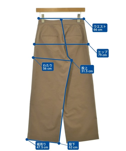 TOMORROWLAND collection（トゥモローランドコレクション）スラックス 茶 サイズ:32(XXL位) レディース/2200723610045