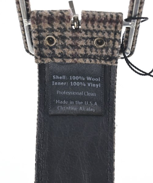 CHRISTINE ALCALAY（クリスティンアルカレイ）ベルト 茶 サイズ:S レディース/2200631226017