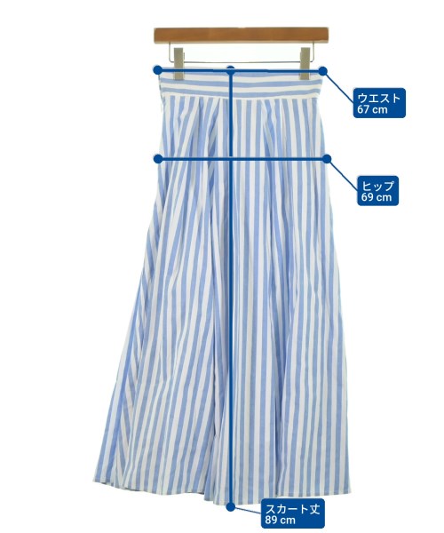 SEVEN TEN by MIHO KAWAHITO（セブン テン バイ ミホ カワヒト）ロング・マキシ丈スカート 青 サイズ:M レディース/2200602483036