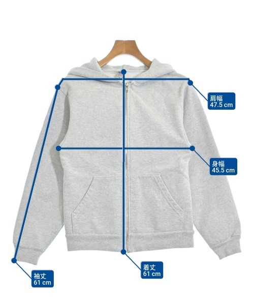 Los Angeles Apparel（ロサンゼルスアパレル）パーカー グレー サイズ:XS メンズ/2200653206035