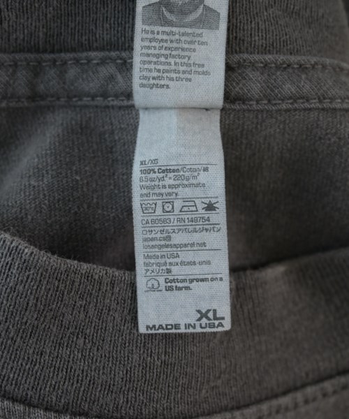 Los Angeles Apparel（ロサンゼルスアパレル）Tシャツ・カットソー グレー サイズ:XL メンズ/2200736375030