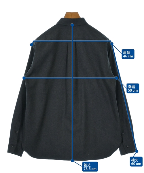 THE LIBRARY（ザライブラリー）カジュアルシャツ グレー サイズ:S メンズ/2200620413121