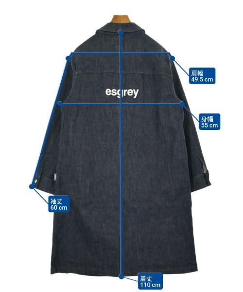 esgrey（セグレイ）ステンカラーコート 紺 サイズ:2(M位) メンズ/2200625122042