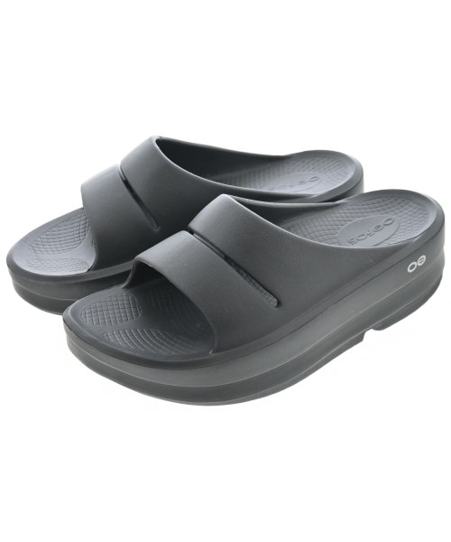 OOFOS(ウーフォス)サンダル 黒 サイズ:UK8(26.5cm位)/2200644748834