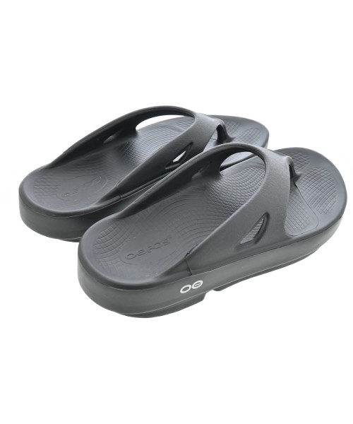 OOFOS（ウーフォス）サンダル 黒 サイズ:8(25cm位) レディース/2200609862285