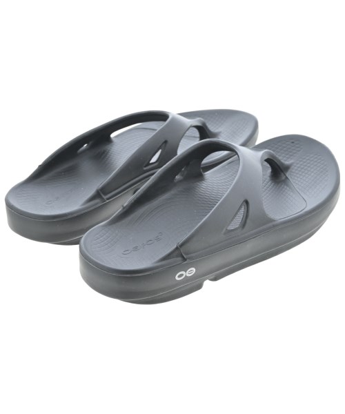 OOFOS（ウーフォス）サンダル 黒 サイズ:6(24cm位) メンズ/2200674963542