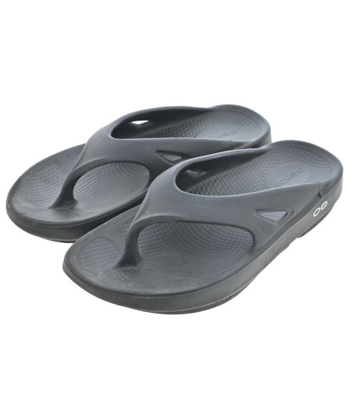 OOFOS(ウーフォス)サンダル 黒 サイズ:UK6(24.5cm位)/2200651116015