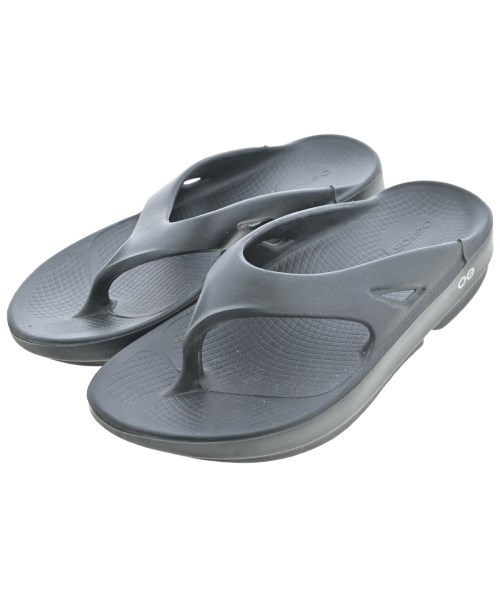 OOFOS(ウーフォス)サンダル 黒 サイズ:UK7(25.5cm位)/2200652962116