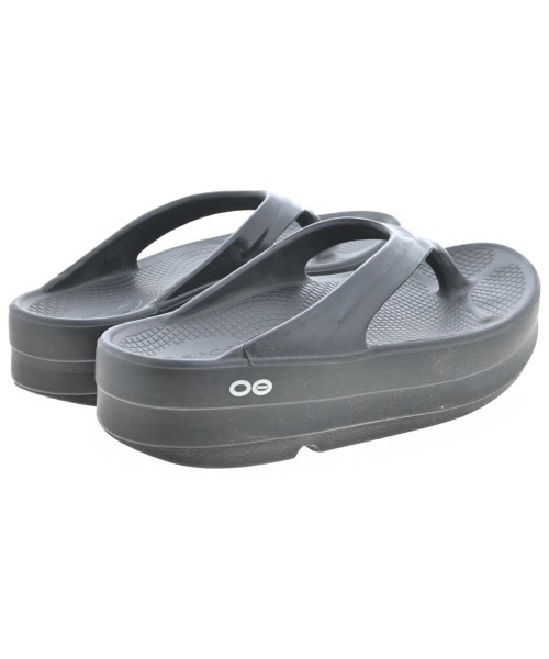 OOFOS（ウーフォス）サンダル 黒 サイズ:6(23cm位) レディース/2200710750143