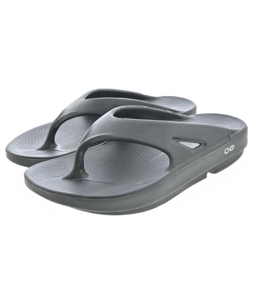 OOFOS(ウーフォス)サンダル 黒 サイズ:UK8(26.5cm位)/2200682396080
