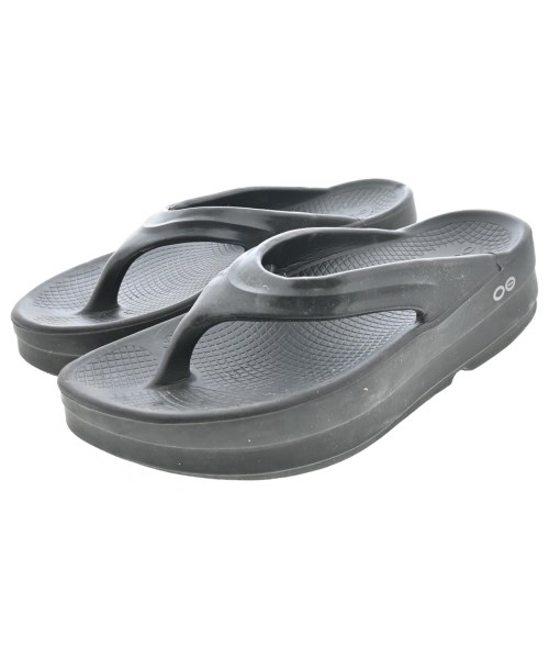 OOFOS(ウーフォス)サンダル 黒 サイズ:UK7(25.5cm位)/2200689361012