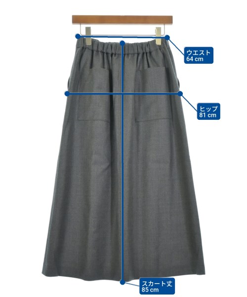 HAOLU（ハオル）ロング・マキシ丈スカート グレー サイズ:36(S位) レディース/2200616983058