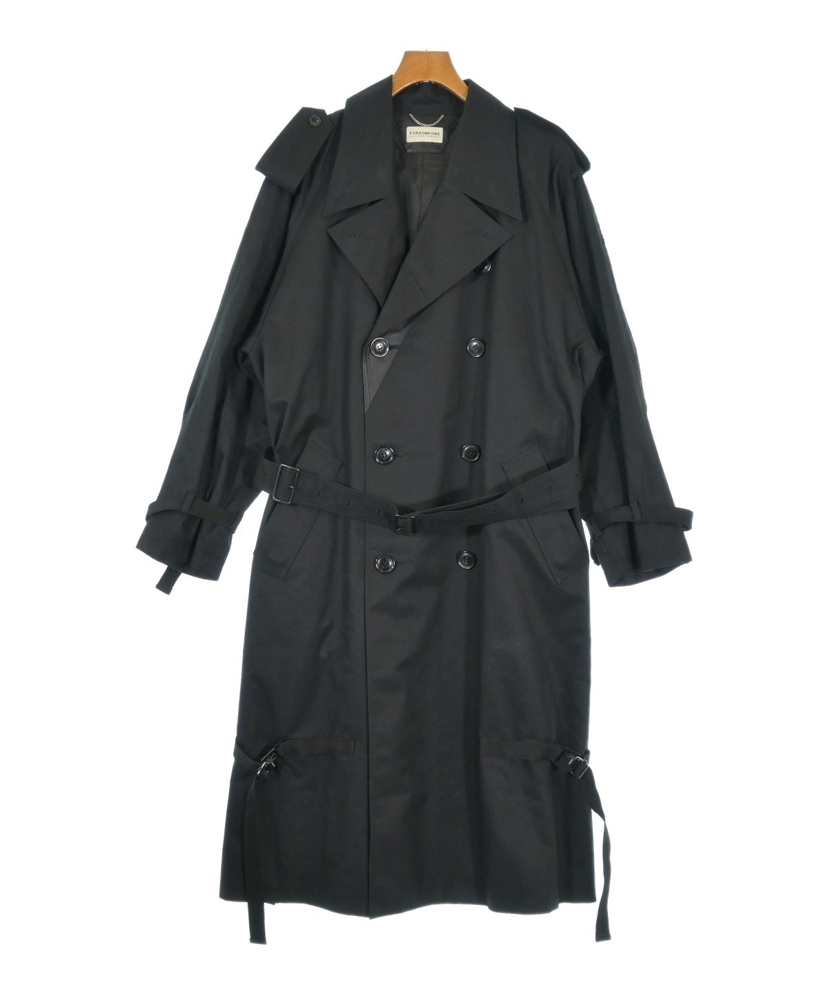 FORSOMEONE（フォーサムワン）トレンチコート 黒 サイズ:-(M位) メンズ