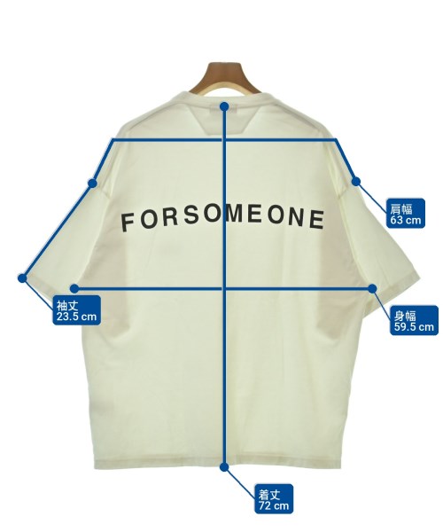 FORSOMEONE（フォーサムワン）Tシャツ・カットソー 白 サイズ:48(L位) メンズ/2200705547109