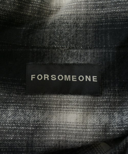 FORSOMEONE（フォーサムワン）カジュアルシャツ 黒 サイズ:46(M位) メンズ/2200669218138